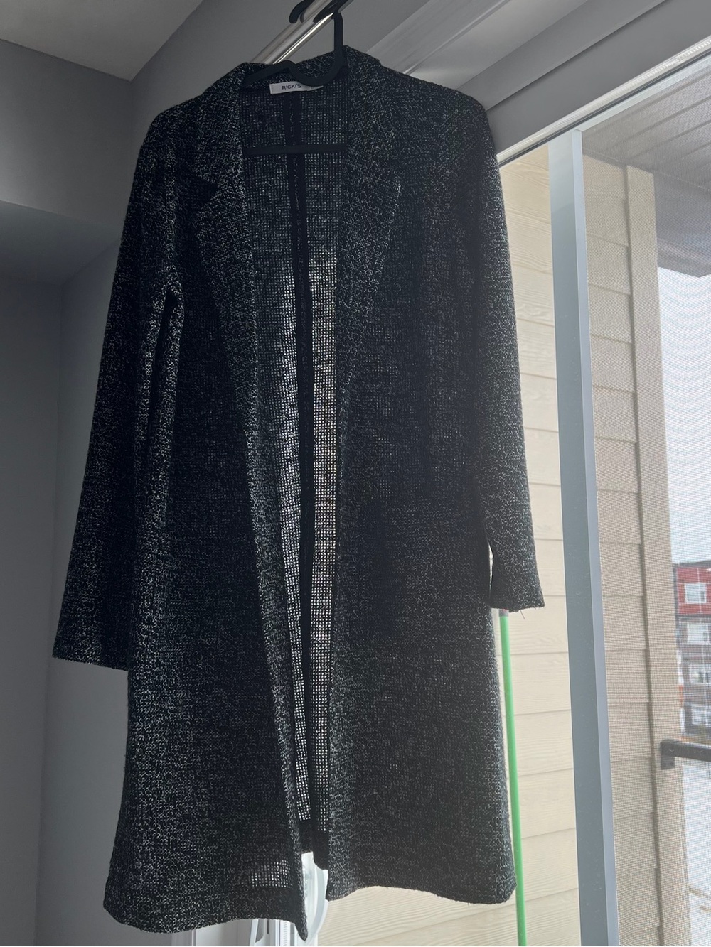 Ricki's Black & White Open Weave Cardigan